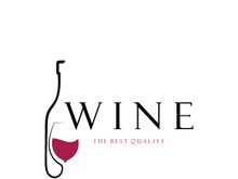 Wine logo with wine glasses and bottles.for night clubs,bars,cafe and wine shops.