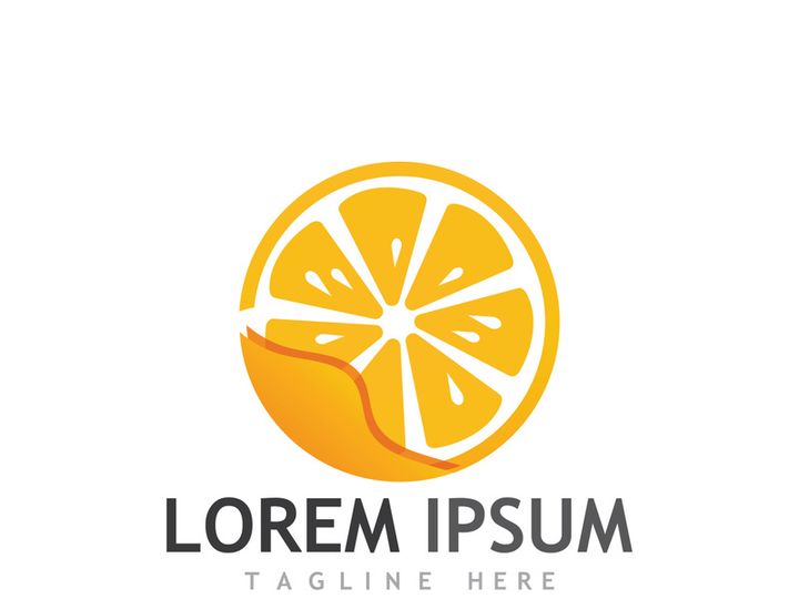 Fresh citrus fruit logo design.