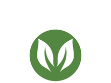 Green leaf ecology nature element vector icon