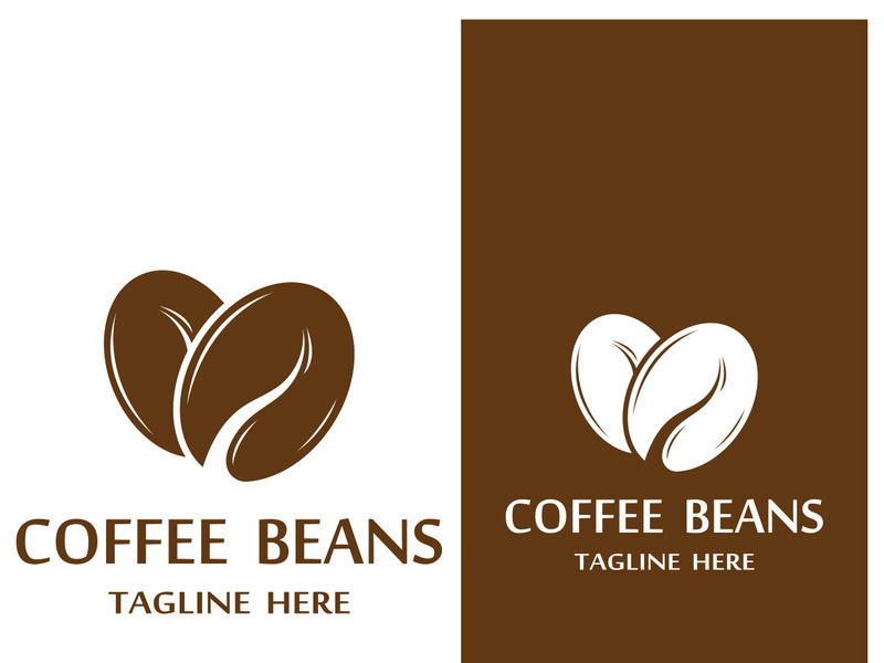 Premium coffee bean logo design.