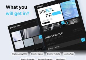 PixelPro | Digital Agency Landing Page UI Kit