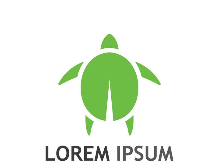Natural green leaf logo design.