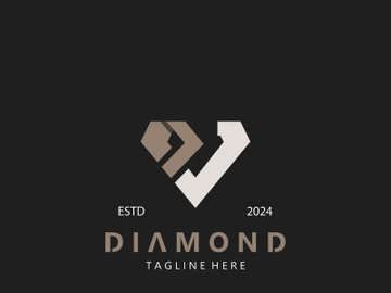Jewelry Logo Template Design, diamond shop, accessories fashion Design, simple icon preview picture