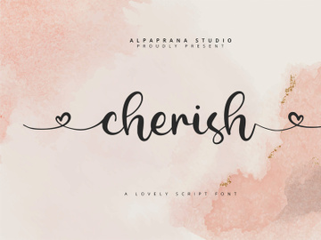 Cherish - Script Font preview picture