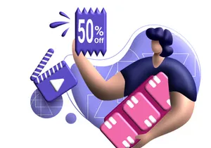 cashback coupon 3d rendering Illustration