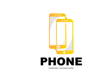 Smartphone Logo, Communication Electronics Vector, Modern Phone Design, For Company Brand Symbol