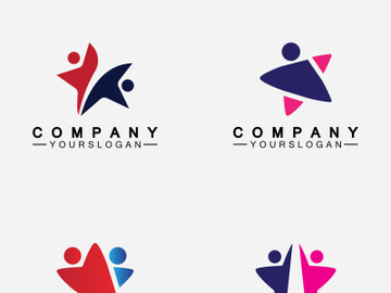 Star people success logo and symbol icon Template preview picture
