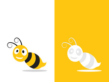 Bee logo vector icon illustration design