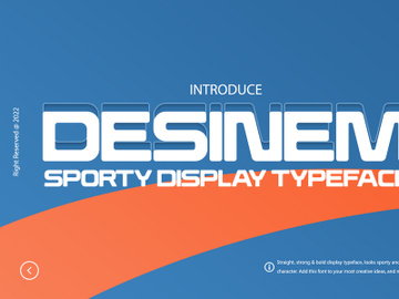 Desinem - Sporty Display Typeface preview picture