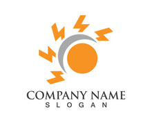 Creative sun concept logo illustration design template