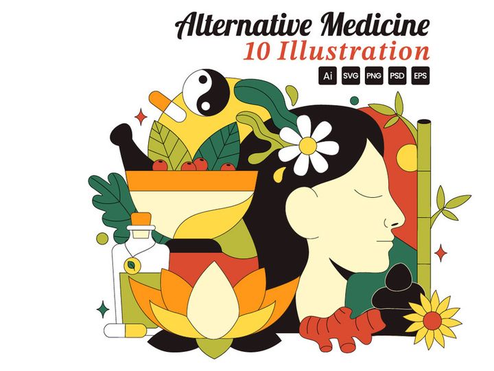 10 Alternative Medicine Illustration