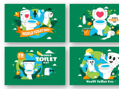 10 World Toilet Day Illustration