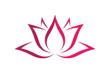 Stylized lotus flower icon vector