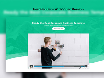 HeroHeader for Video Website preview picture