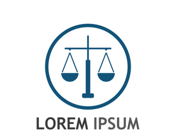 Law firm logo with scales. preview picture