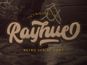 Rayhue - Retro Bold Script Font preview picture