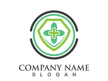 Medical health icon digital logo design vector illustration