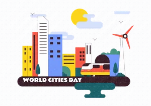 10 World Cities Day Illustration