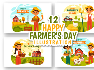 12 Happy Farmer's Day Illustration preview picture