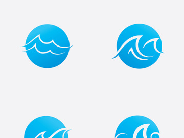 Water wave Logo design vector Template` preview picture