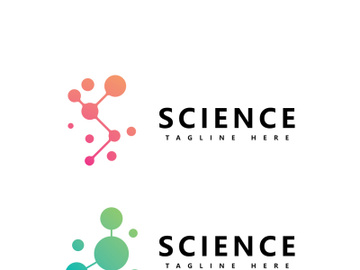 Molecule logo icon template for  science brand identity. preview picture