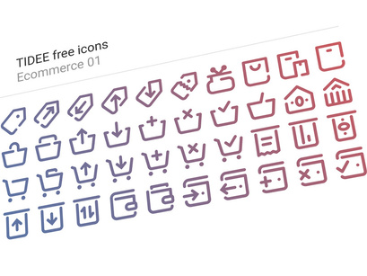 40 Free Tidee Ecommerce vol.01 icons