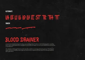 Blood Drainer | Horror Display Font