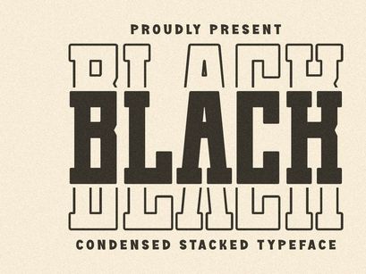 Black Stacked - Condensed Stacked Font