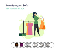 Woman choosing clothes in the store