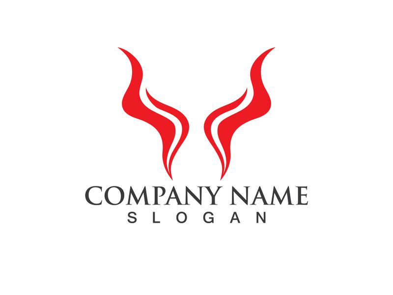 Devil horn vector icon logo design illustration template
