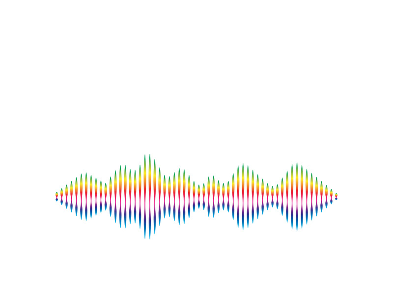 Sound waves vector illustration design template