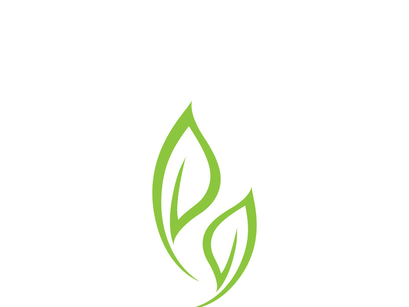 Green leaf ecology nature element vector icon