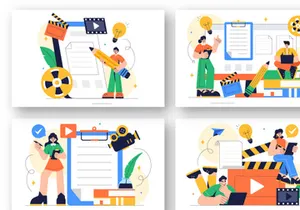 13 Professional Screenwriter Illustration