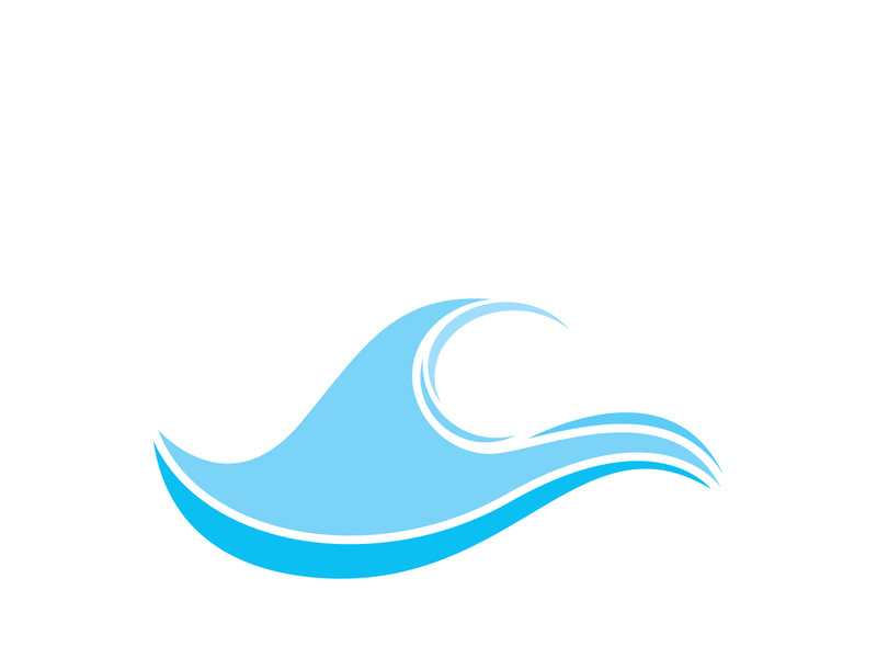 Wave beach vector illustration design logo