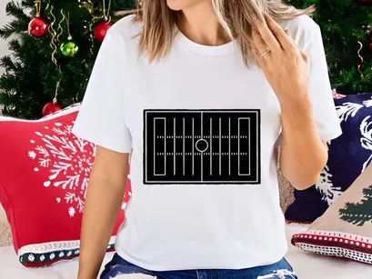 American football field diagram with yard lines and markings