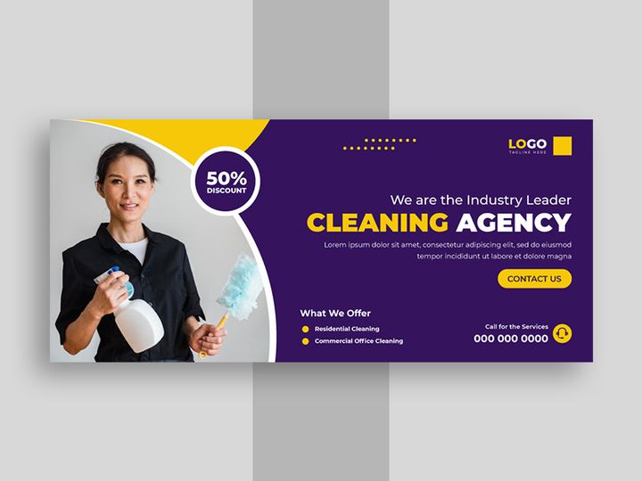 Cleaning Service Facebook Cover Banner Ver-3