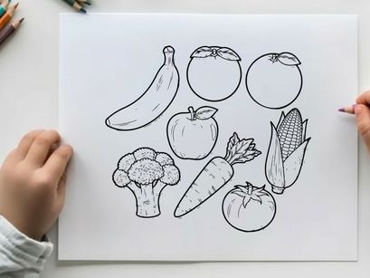 Fresh harvest vegetables fruits flat design vector illustration