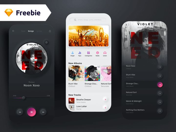Neomorphism Music App