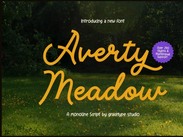 Averty Meadow | Monoline Script preview picture