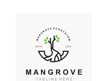 Mangrove tree logo nature design Abstract Minimalist Sign Symbol Environment template preview picture
