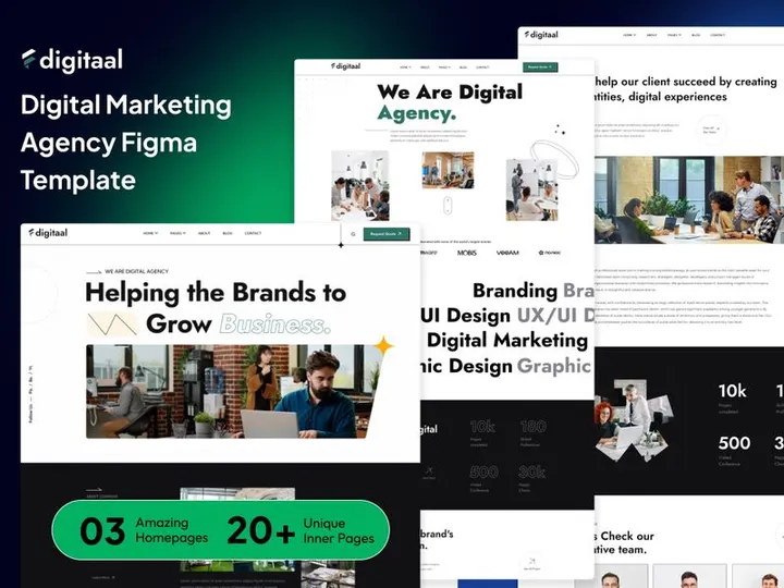 Fdigitaal - Digital Marketing Agency Figma Template