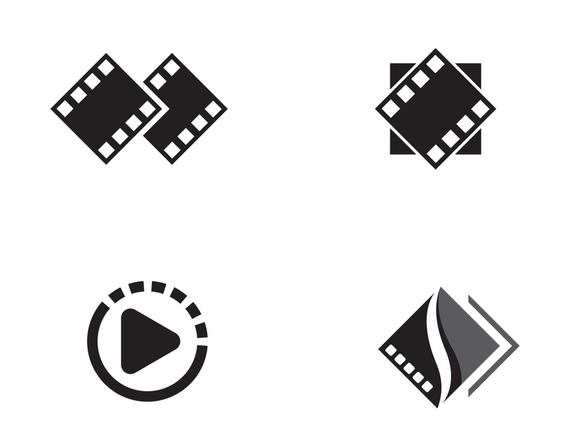 Abstract film icon illustration