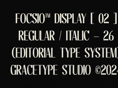 Focasio | Display Typeface