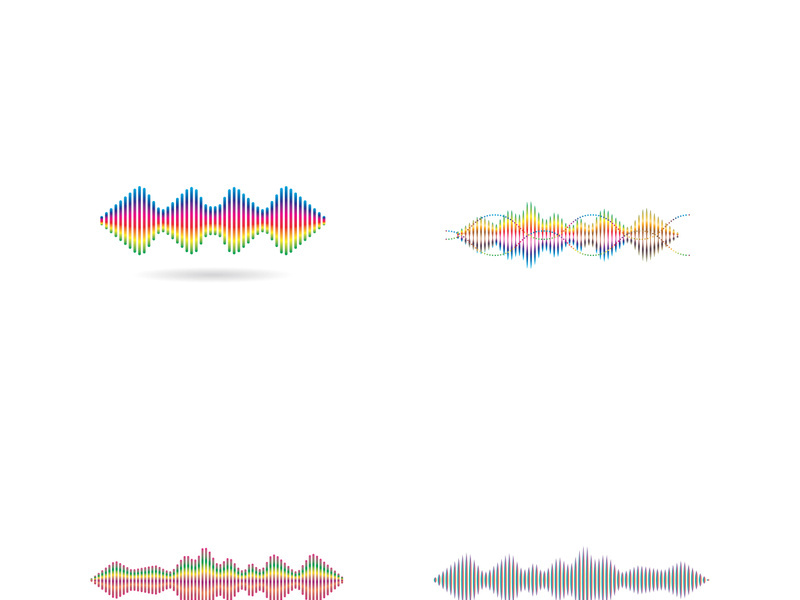 Sound waves vector illustration design template