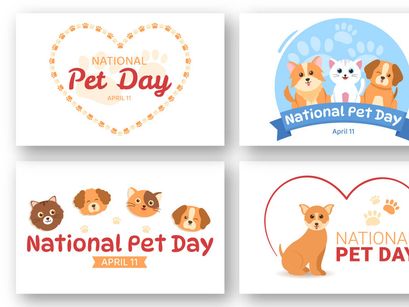 16 National Pet Day Illustration