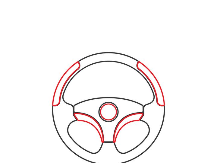 Steering Wheel vector image logo icon
