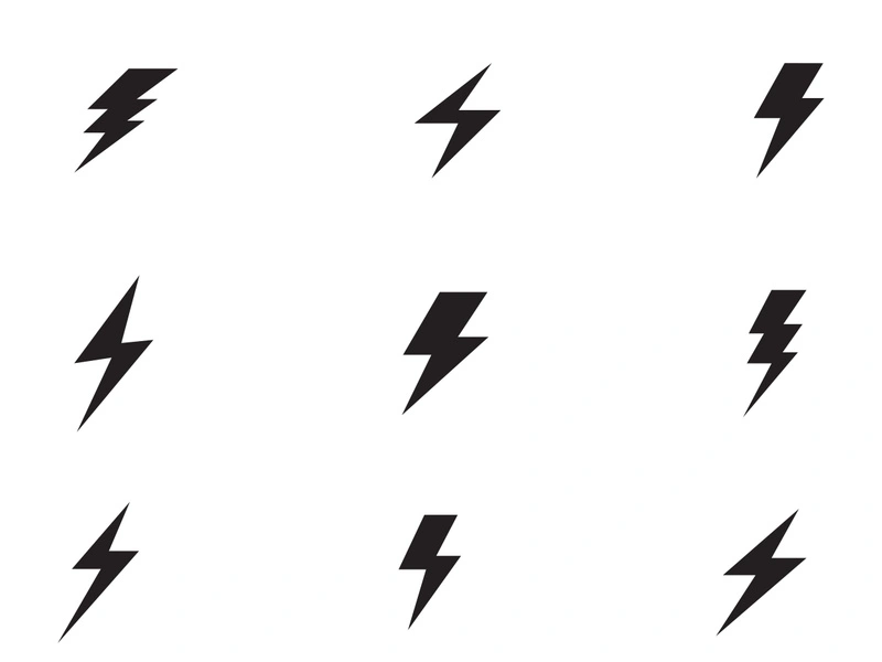 Strom Thunderbolt Template vector icon illustration design