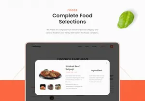 Foodology Website Landing Page UI Kit - Figma
