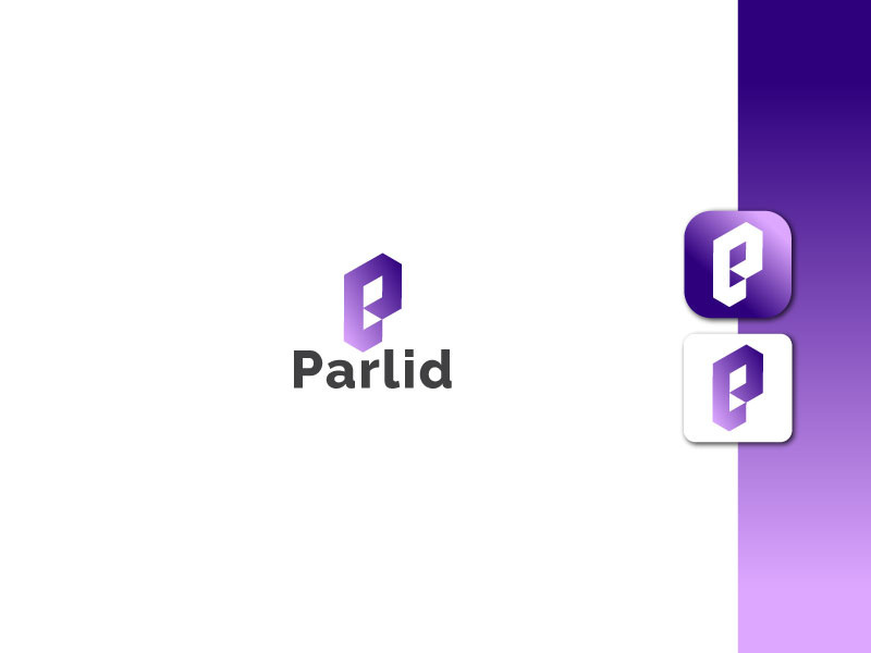 Lettermark Logo - Letter P Logo - Gradient Logo - Business Logo Design