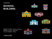 School Building Illustration